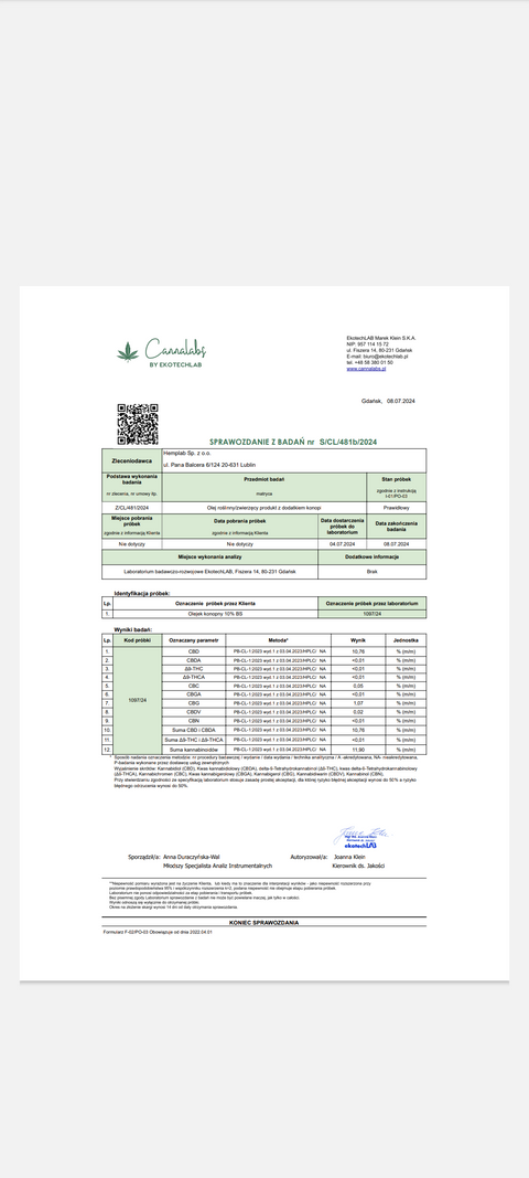 Olejek CBD 10%